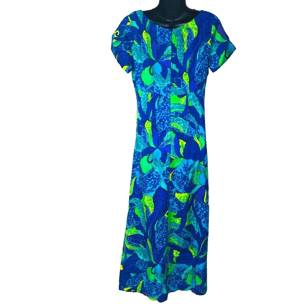 Vintage Sydney Of Honolulu Babydoll Maxi Dress Hawaiian Wedding Party Womens S View 2